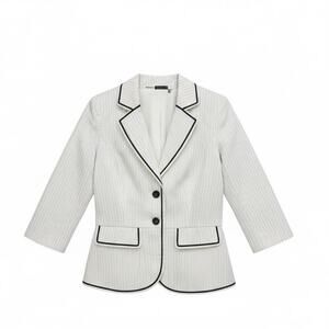 WHBM Pinstripe Blazer White House Black Market Size 2 NWT